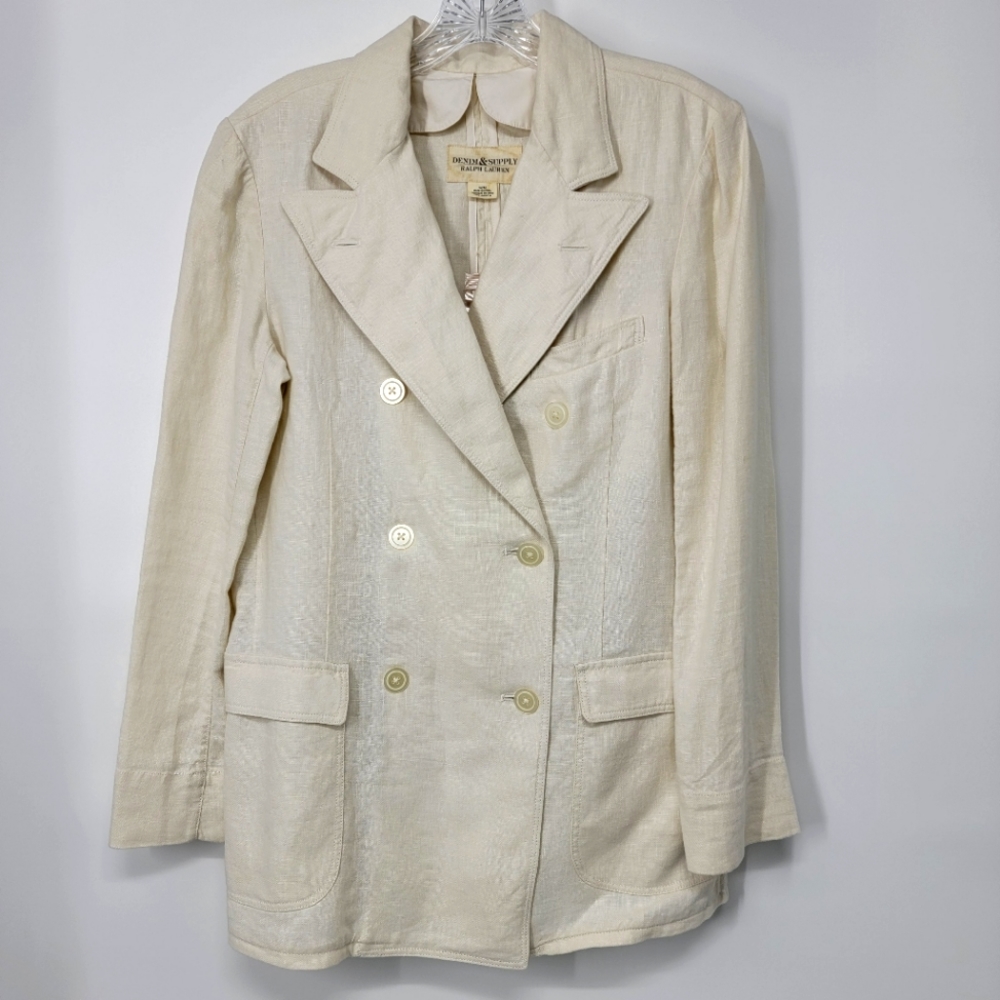 Denim & Supply Ralph Lauren Linen Jacket Blazer Women's Medium